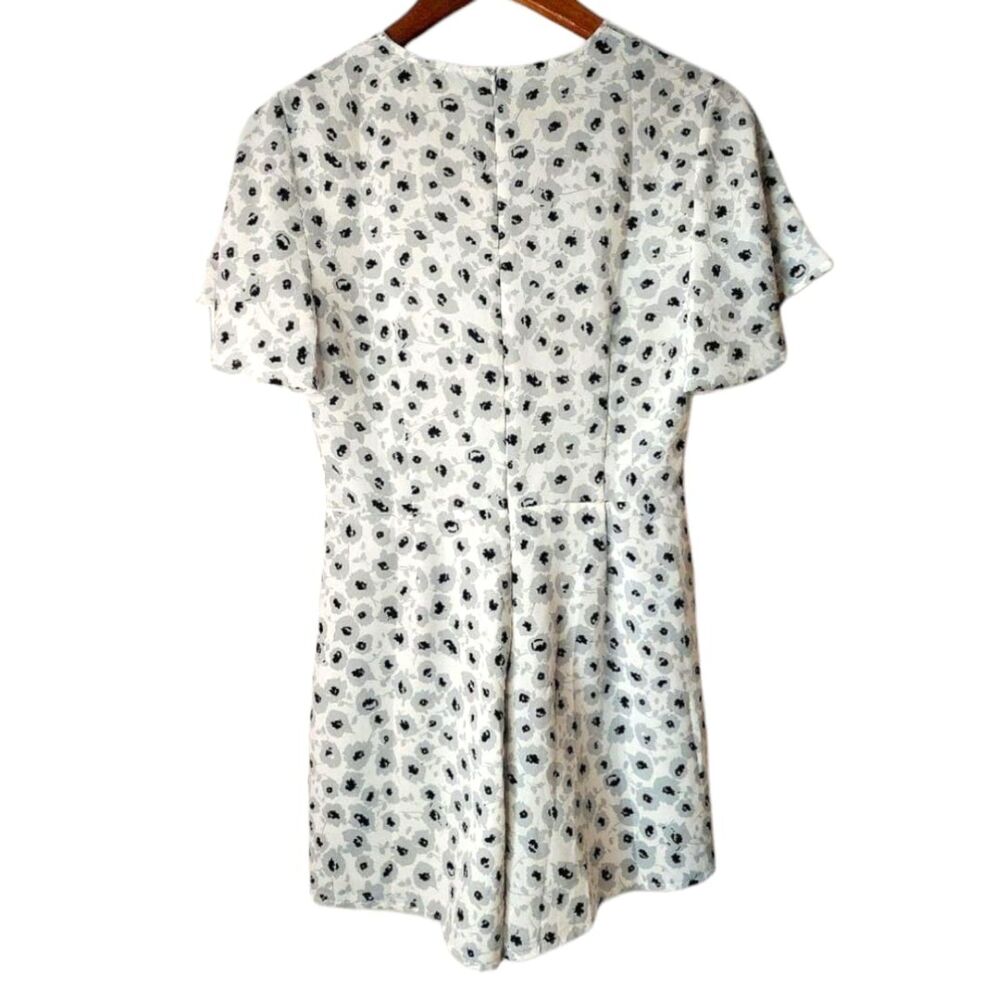 LUC&CE Floral Romper Flutter Sleeve Tie Bosom Jumpsuit Playsuit Sz S - Picture 10 of 11